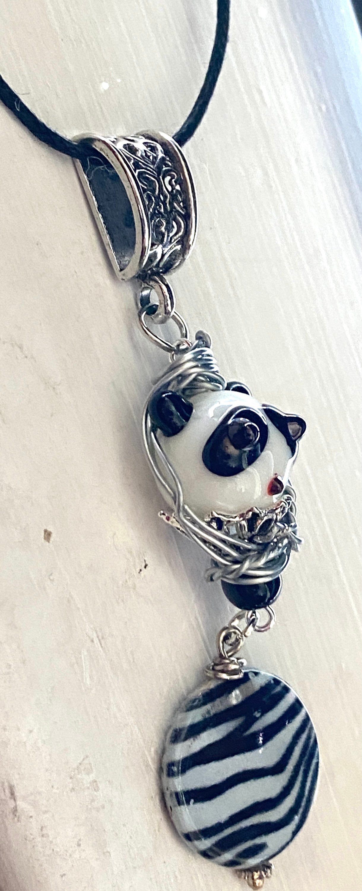 Jujutsu Kaisen Jewelry Panda Inspired Wire Wrapped Necklace Etsy
