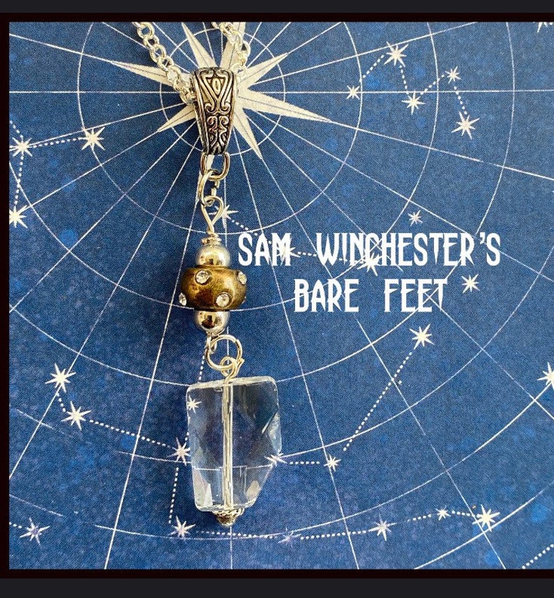 Wire Wrapped Necklace Ready to Ship Supernatural Season 15 Sam\u2019s Bare Feet