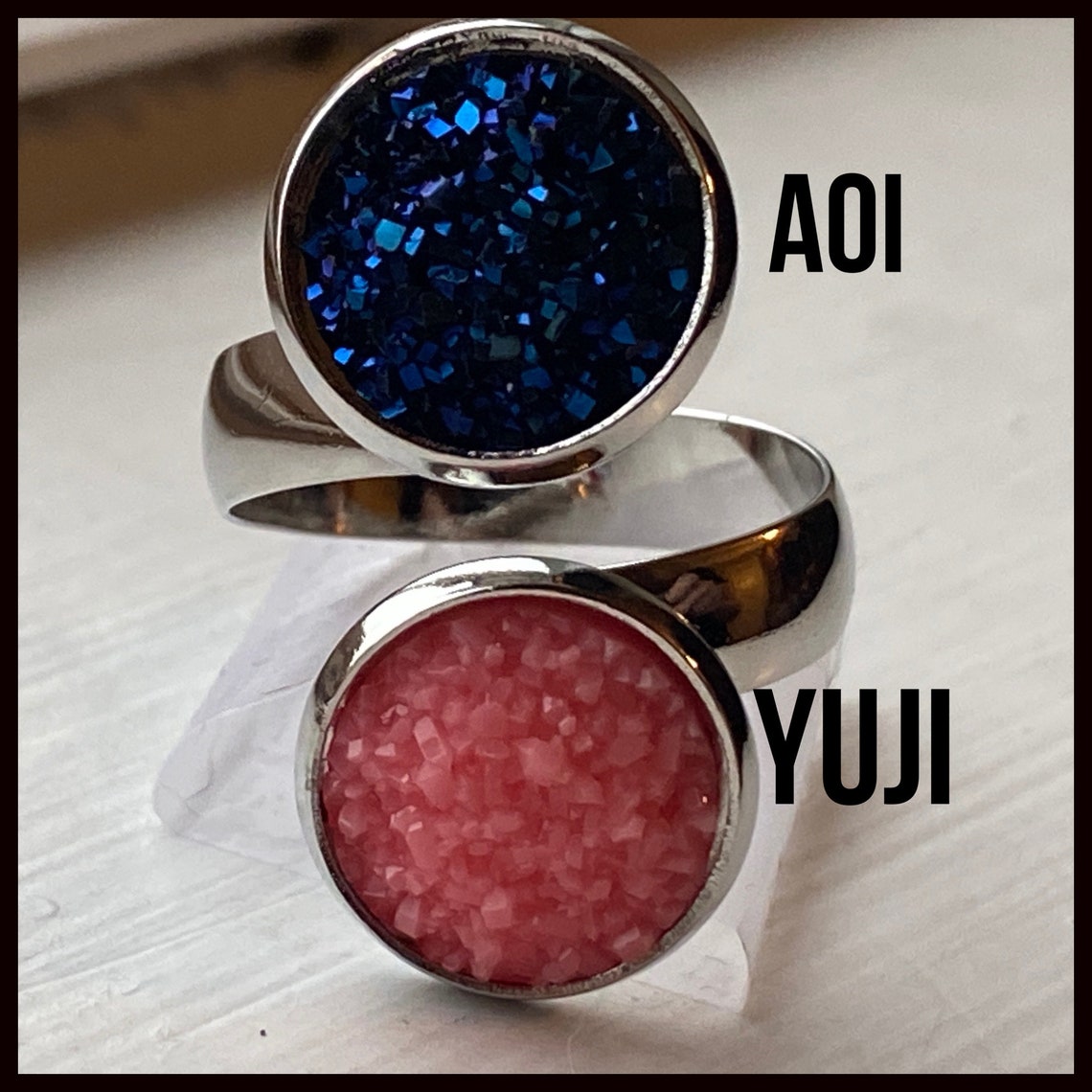 Jujutsu Kaisen Jewelry Design Your Own JJK Ring Faux Druzy Etsy