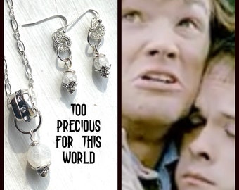 Supernatural Jewelry - Sam Winchester Set - Too Precious for This World Necklace and Earrings Set