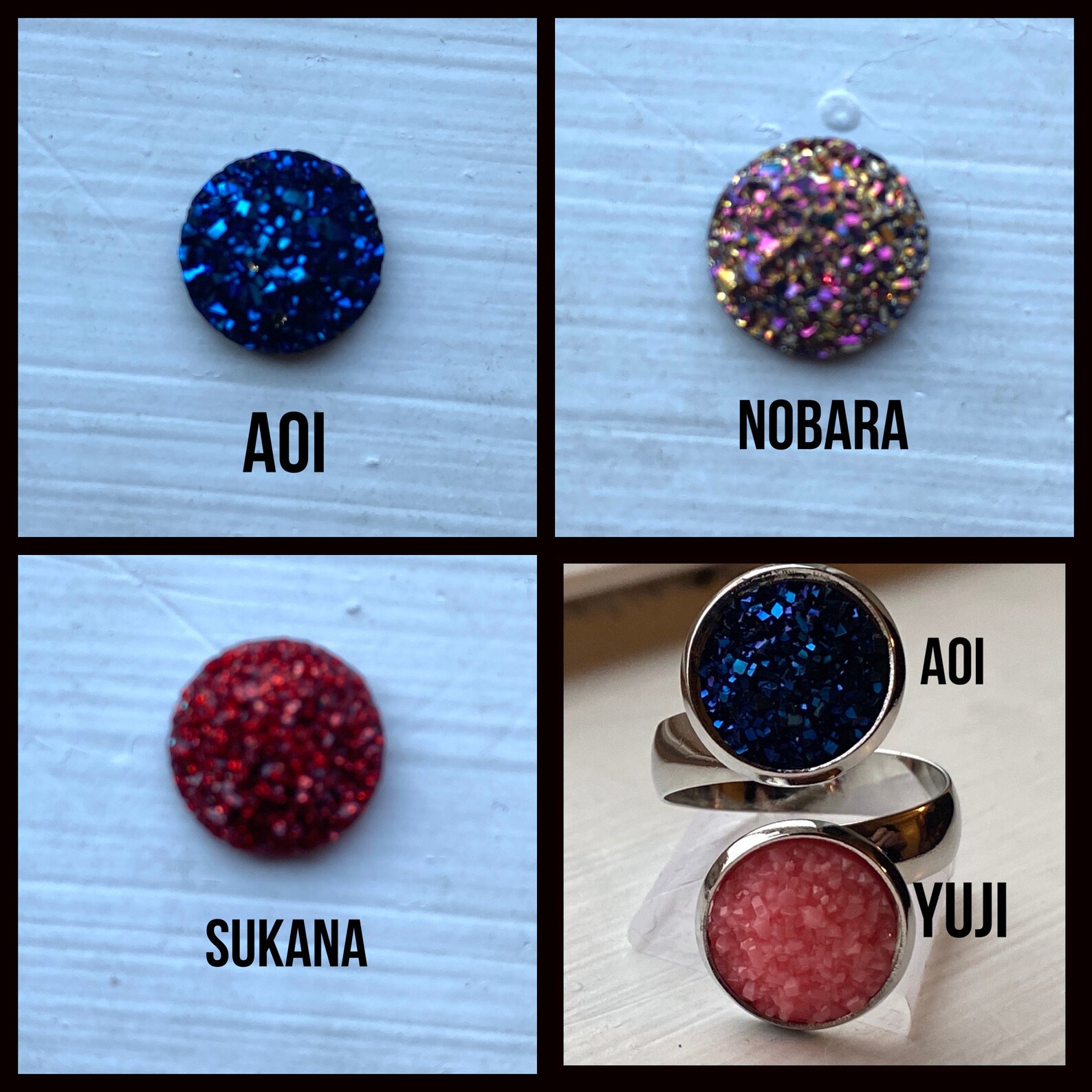 Jujutsu Kaisen Jewelry Design Your Own JJK Ring Faux Druzy Etsy