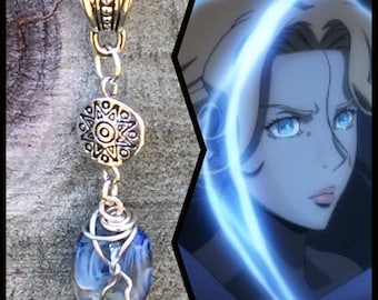 Castlevania Jewelry - Sypha Necklace - Wire Wrapped Art Glass Pendant