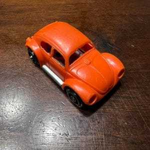 Vintage Orange Tonka Spielzeug VW Käfer Käfer Auto 1980er Jahre