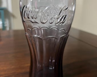Vintage Purple Coca Cola Coke Glass