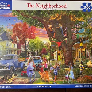 White Mountain Puzzles – Abenteuer Am See – 1000 Teile – Inkl. Poster – Hochwertige Blaue Spanplatte – 61 X 76,2 Cm