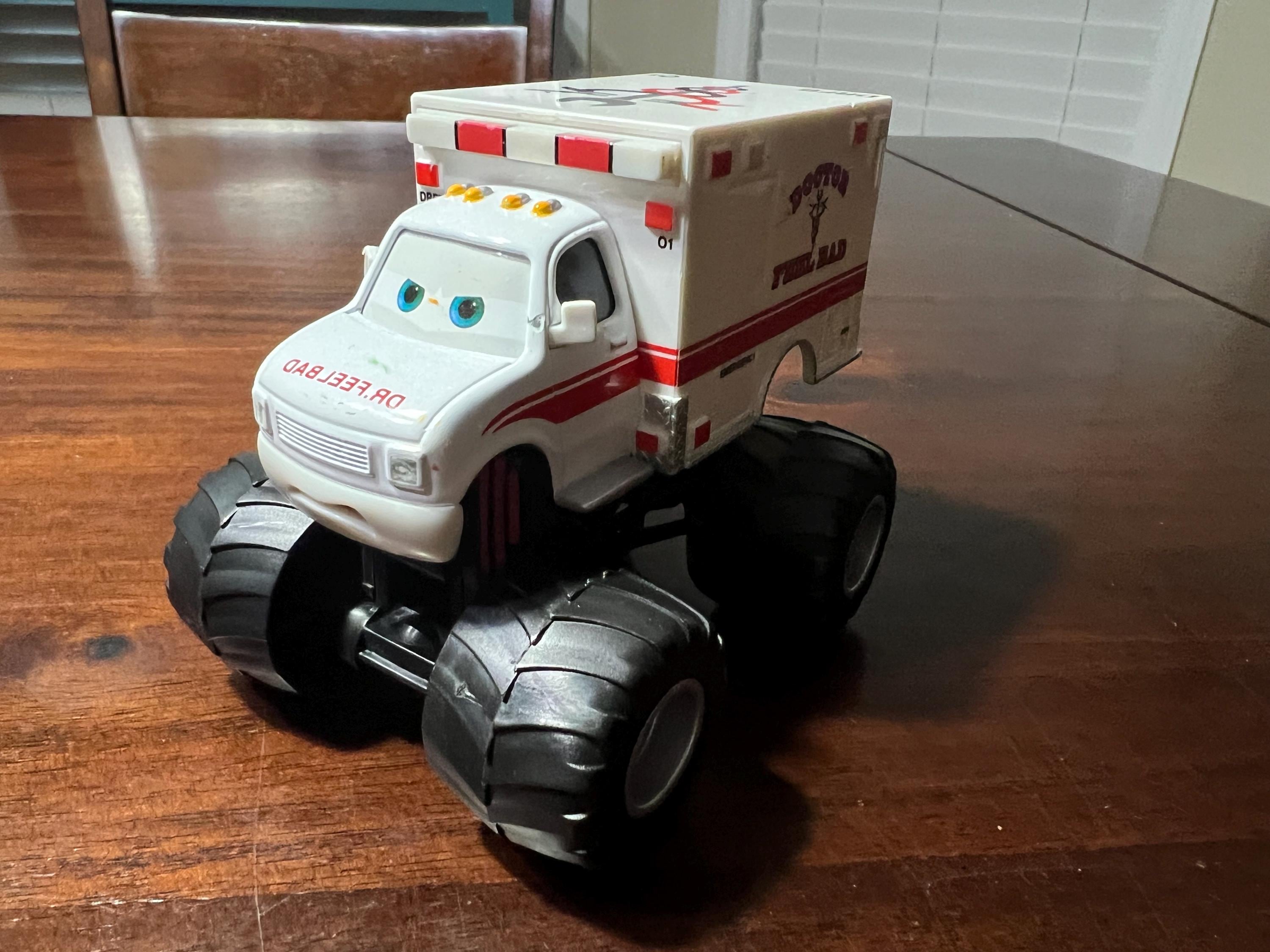 Disney Pixar CARS Movie Doctor Feel Bad Ambulance Monster Truck