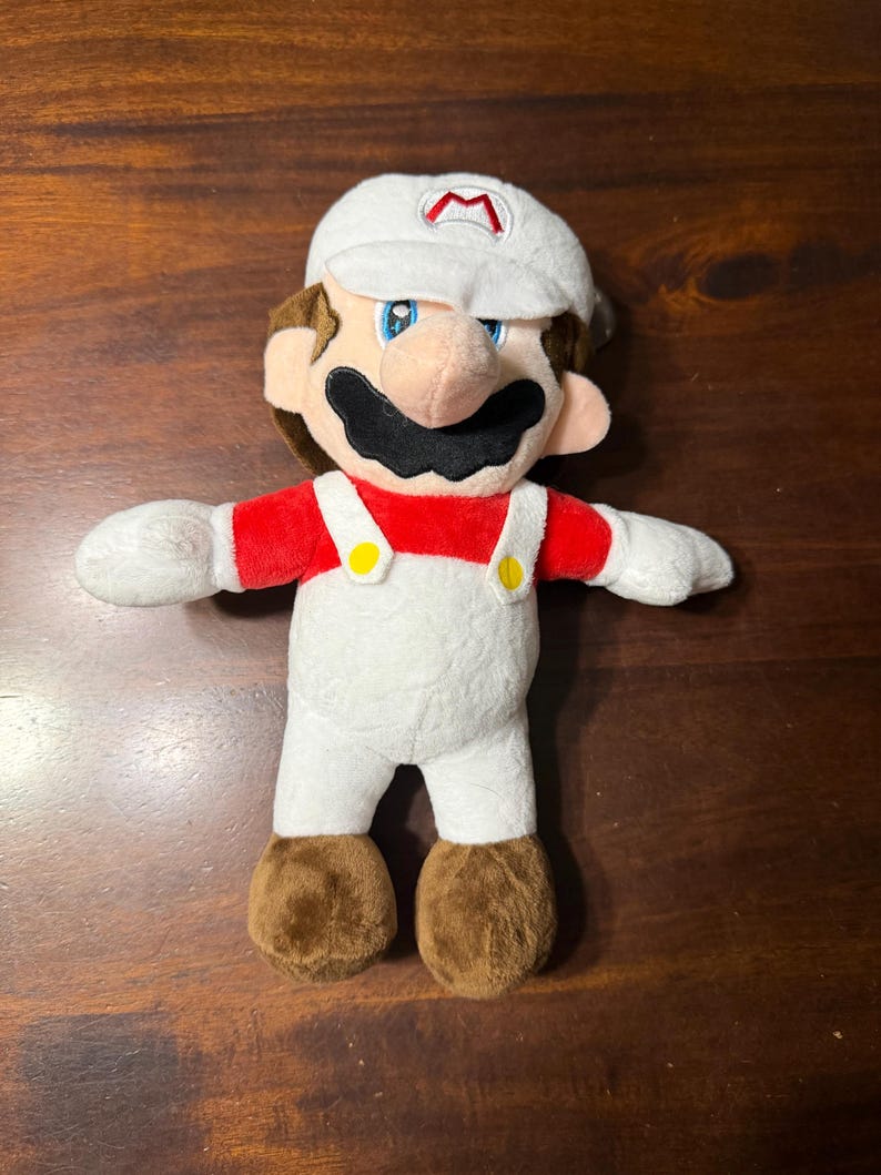 Super Mario Bros Fireball Mario 25 cm plysch med sugkopp bild 1