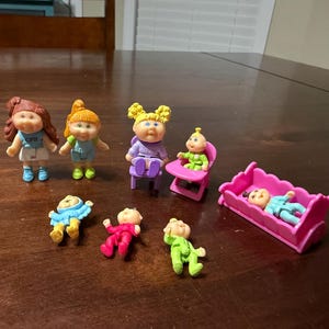 1984 Cabbage Patch Kids Doll Baby  Mini Figures PVC Figurines Lot