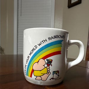 1983 Vintage ZIGGY Coffee Mug Tea Cup Tom Wilson Color Your World image 1