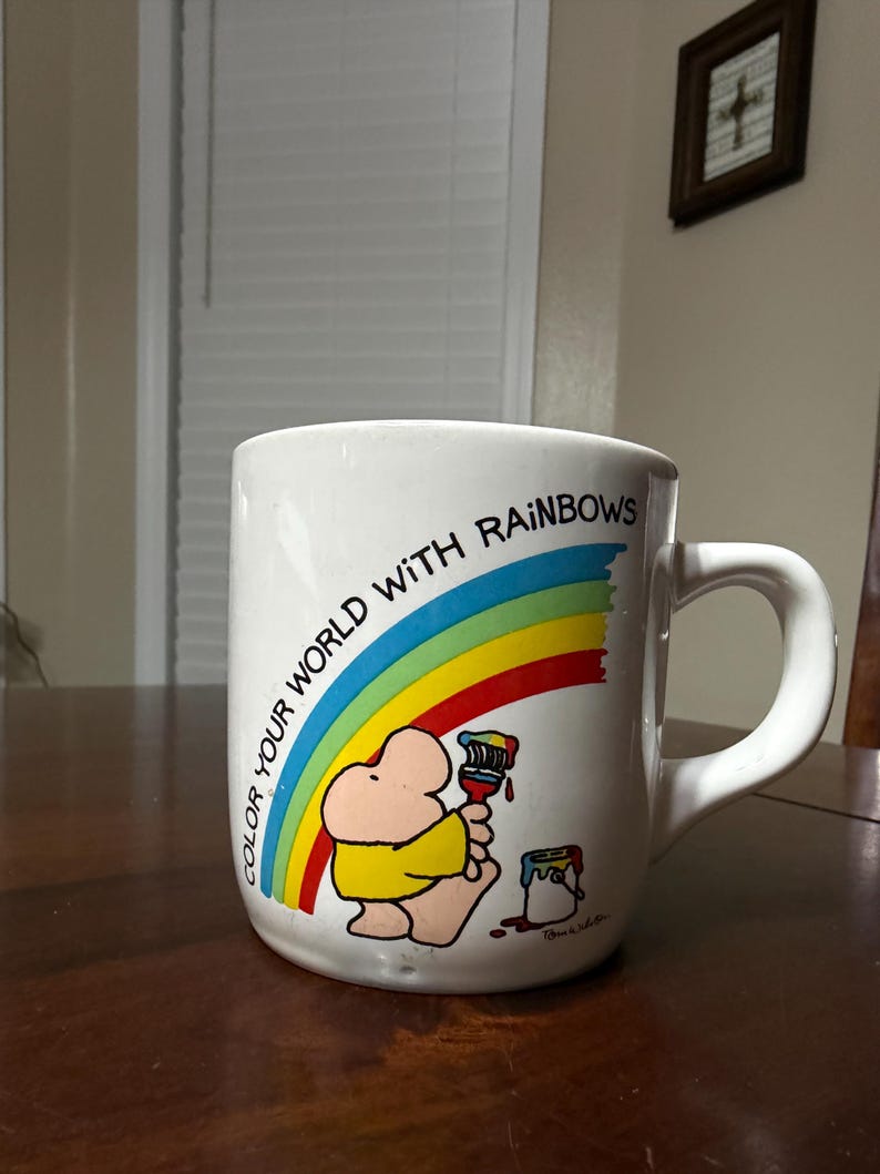 1983 Vintage ZIGGY Coffee Mug Tea Cup Tom Wilson Color Your World image 1
