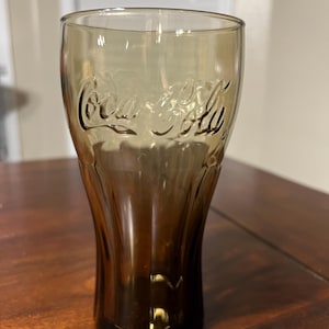 Vintage Coca Cola Coke Glass Tumbler Brown