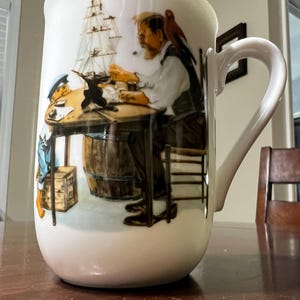 1982 Sea Captain Norman Rockwell, tasse à café, tasse vintage, objet de collection