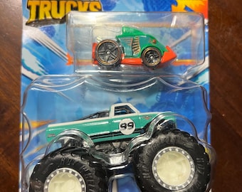 Hot Wheels Monster Trucks Pure Muscle and Piranha Terror by Mattel 1:64