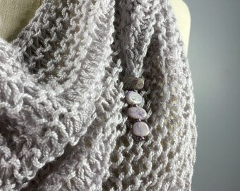 Merino Silk Knit Mindfulness Mantle: Purple Agate Self-Care Wrap