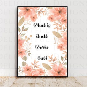 Was ist, wenn alles klappt | Wandkunst | Digitaler Download | Positivität | Plakat