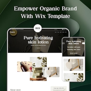 Origlam - Organic, Beauty & Cosmetics Website Wix Template | Wix E-commerce Website Template