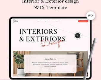 Plantilla de sitio web de Wix para arquitectos, diseño de interiores, decoración del hogar y diseño moderno de Wix Studio.