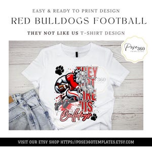 Bulldogs They Not Like Us T-Shirt Design Template T-Shirt