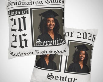 Personalized Graduation Photo Pillow: Class of 2026 Keepsake