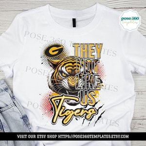 Grambling State University Tigers They Not Like Us T-Shirt Design Template HBCU T-Shirt Design Only for DTF T-Shirt PNG