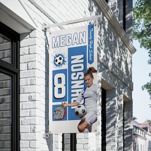 Personalized Soccer Vinyl Banner: Custom Team Sports Decor (2x4 ft)