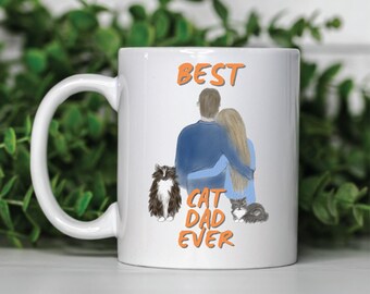 Best Cat Dad Ever Mug, Cat Mug, Gift for Him