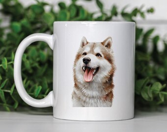 Black Friday, Custom Dog Mug, Watercolor Pet Mug, Photo to Painting, Ceramic Mug, Cat Art, Pet Lover Gift