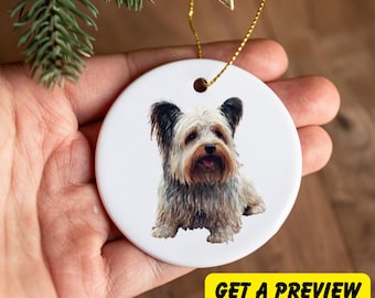 Custom Pet Watercolor Ornament, Personalized Dog Portrait, Christmas Ornament, Dog Christmas Decoration, Cat Dad Gift, Pet Christmas Gift