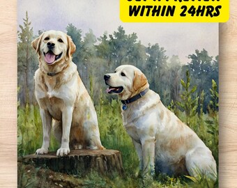 Black Friday, Custom Dog Painting, Pet Portrait from Photo, Printed Canvas, Watercolor Cat Art, Pet Drawing, Dog Memorial Gift, Cat Painting