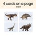Dinosaur Flashcards Toddler Learning Materials For Preschool Curriculum