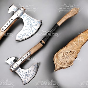 God of war - Kratos Leviathan Axe, Scandinavian axe, axe, Viking axe, scandinavian axe, celtic axe, battle axe, war axe, personalized gift