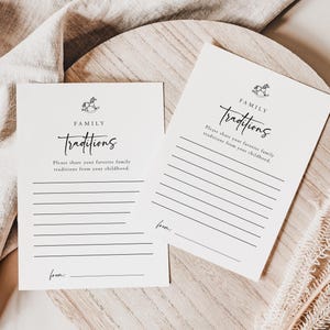 Minimalistisk babyshower-minnessakaktivitet | Utskrivbar aktivitet med familjetraditionskort | Digital nedladdning 145