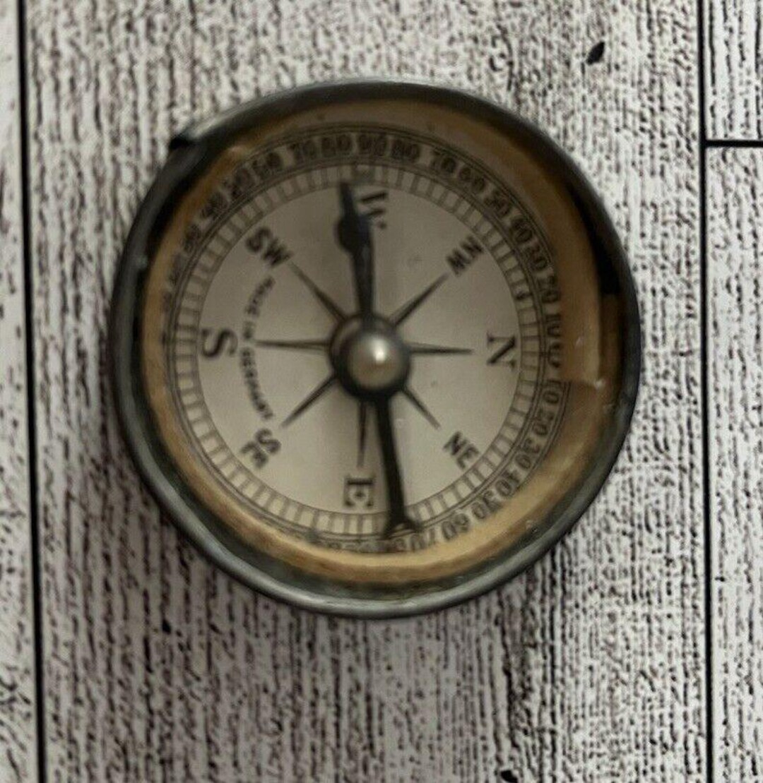 Vintage Metal Military Handheld Compass With Mirror Compass Rose - Etsy
