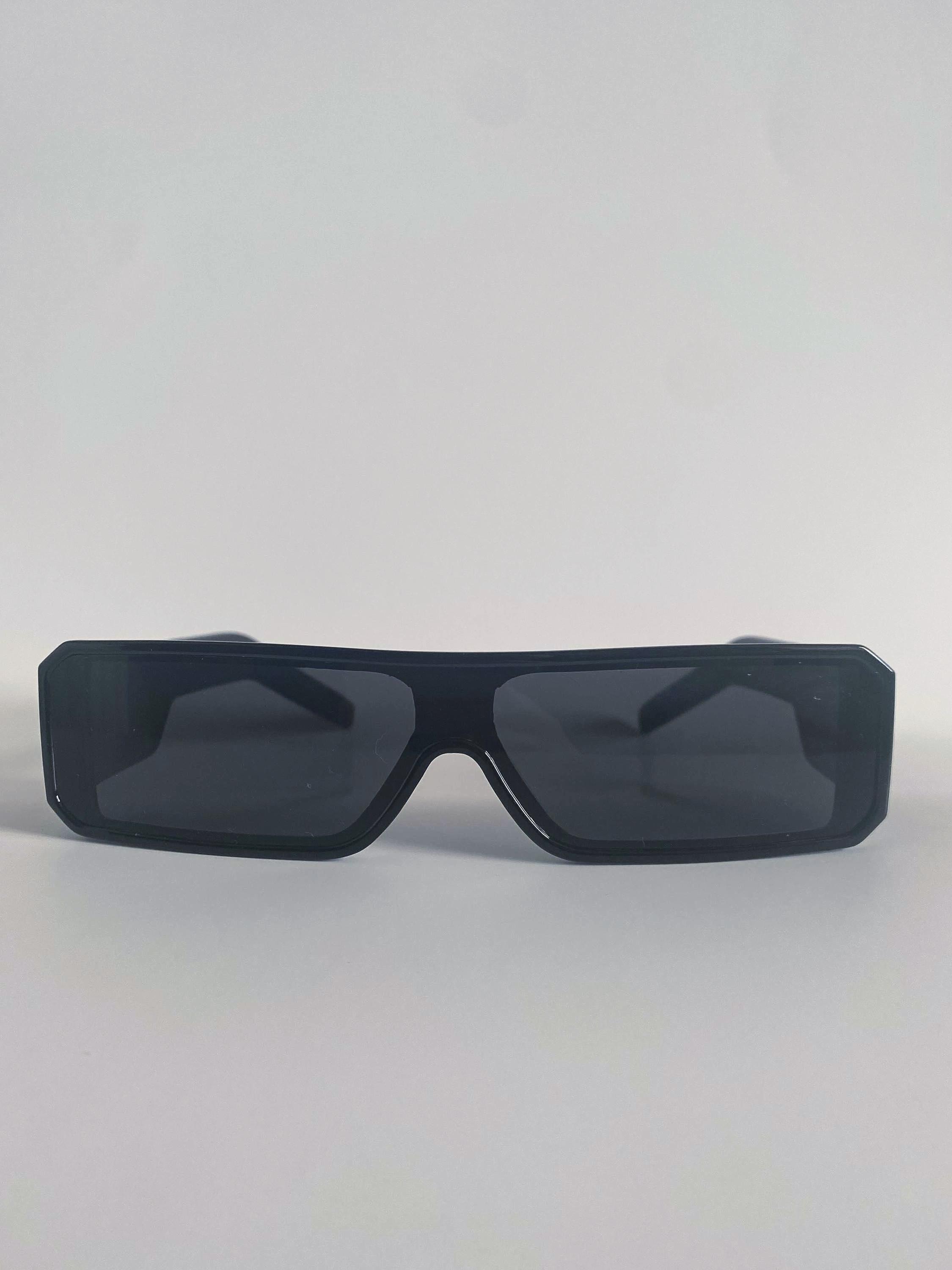BLACK WRAPAROUND GOTH MATRIX SUNGLASSES Matrix Sunglasses in Matte Black – Sagii Store main image 2
