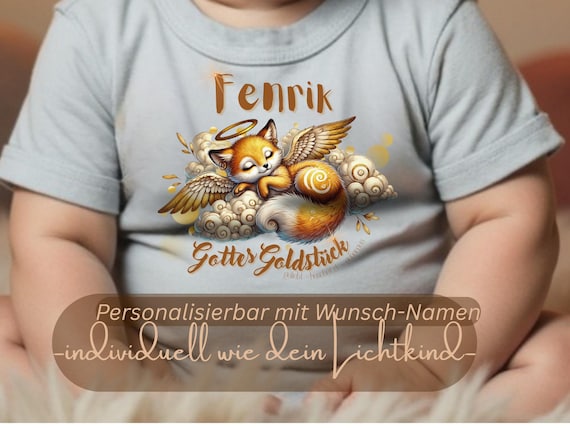 Baby bodysuit God's gold piece – organic cotton – personalizable & spiritual