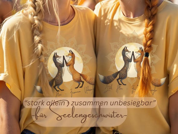 Women's T-Shirt – Strong alone, invincible together – Foxes – spiritual & organic