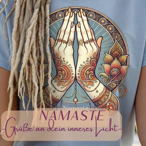 Namasté T-Shirt Damen – spirituelle Kleidung aus Bio-Baumwolle