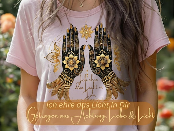 Women's T-Shirt – I honor the light in you – Organic Cotton
