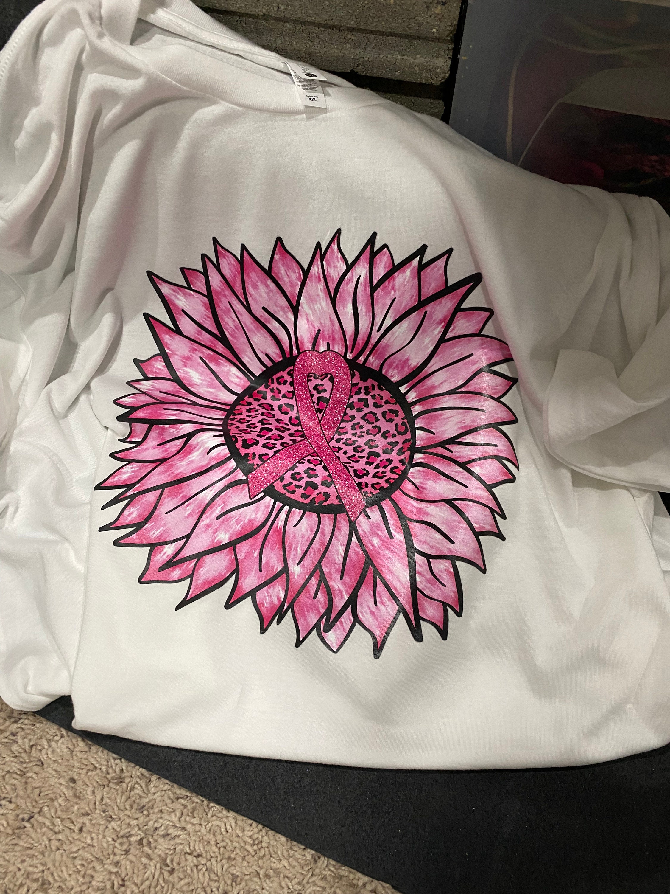 Sunflower Breast Cancer Women's T-Shirt | Etsy