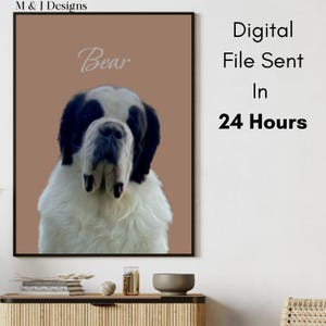 Personalised Custom Digital Pet Portrait, Oil Paint