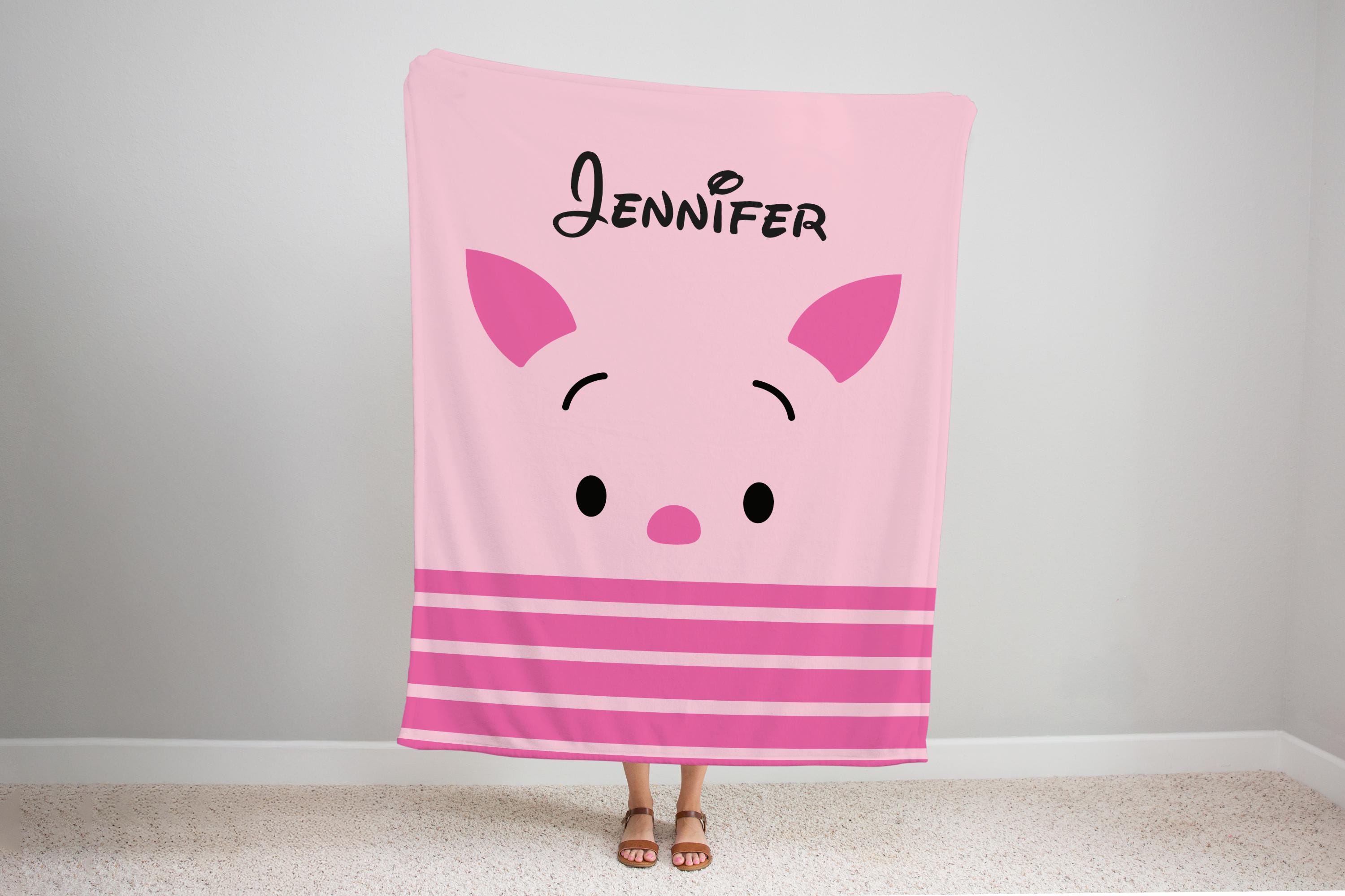 Personalized Baby Blanket With Name - Custom Flower Pig Design, 30x40 Inch Fleece Throw For Boys & Girls - View #4