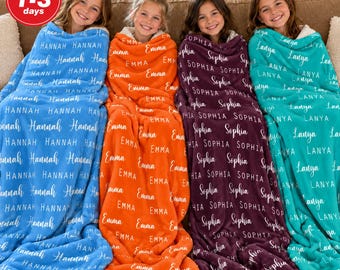 Personalized Custom Blanket, Name Blanket, Blanket Gift, Baby Blanket, Kids Blanket, Personalized Gift, Custom Gift, Retro Blanket