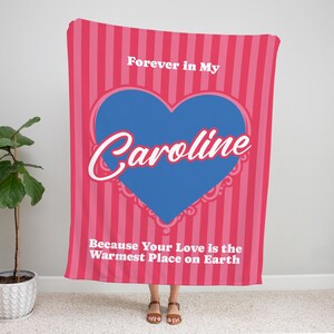 Personalized Mothers Day Blanket, Custom Name Throw, Soft Cozy Blanket for Mom, Warm Heart Blanket, Unique Gift for Mothers Day, Mother Gift