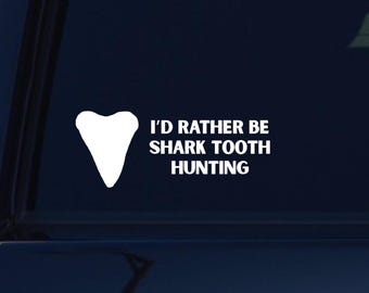 Shark Tooth Hunting Decal | Waterproof Vinyl Window Sticker