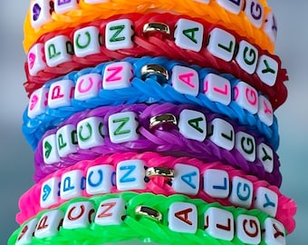 Penicillin Allergy Bracelet: Toddler Stretch Medical Alert Cuff, Latex-Free