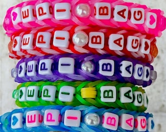 EPI Medical Alert Bracelet: "EPI BAG" Rubber Band Cuff for Toddlers