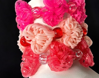 Toddler Heart Bracelet – Beaded Stretch Cuff for Little Girls