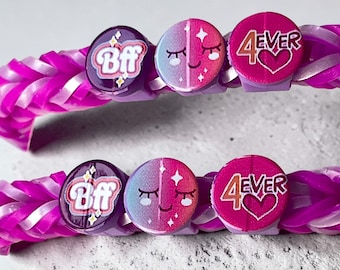 BFF for Ever Jewelry for Kids & Teens, Pair of Friendship Stretch Bracelets