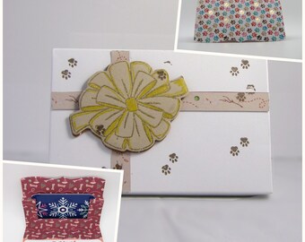 Handmade Dog Christmas Pop UP Gift Card or Money Holders; A Gift For You; Dog Theme Holiday wishes