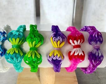 Bow Center Toddler Bracelet – Colorful Stretch Bracelet for Girls: Fun Accessory